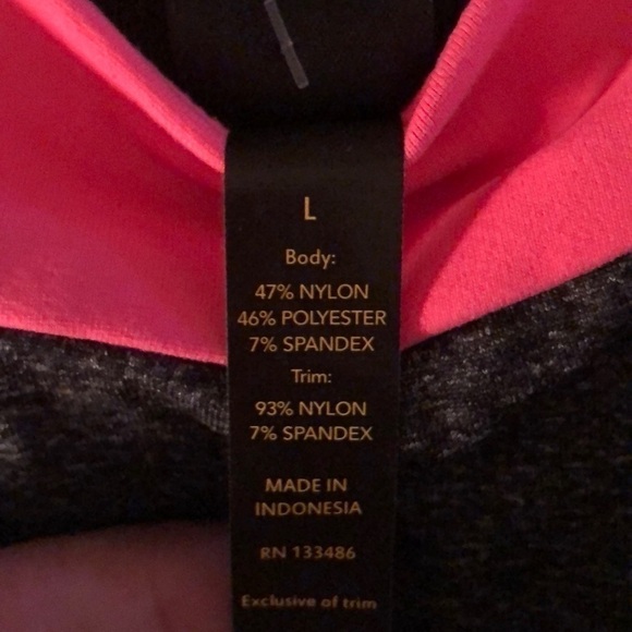 Pink and black workout top. - Picture 4 of 4